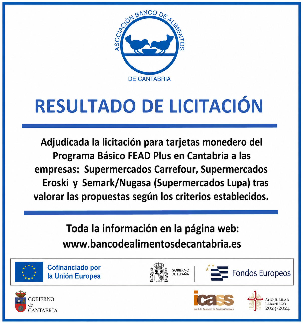 EL PROGRAMA DE TARJETAS MONEDERO CONTINUARÁ EN 2026 PARA APOYAR A LAS FAMILIAS MÁS VULNERABLES DE CANTABRIA